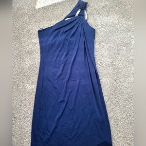 MICHAEL Michael Kors One Shoulder Navy Dress